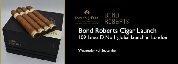 Bond Roberts 109 Cigars Launch in London this September